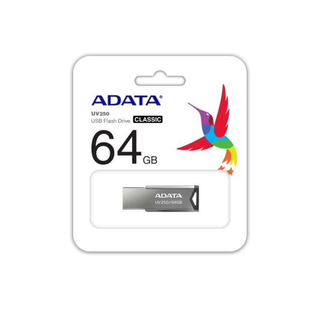 USB памет Adata 64GB UV250 USB 2.0, Сребриста