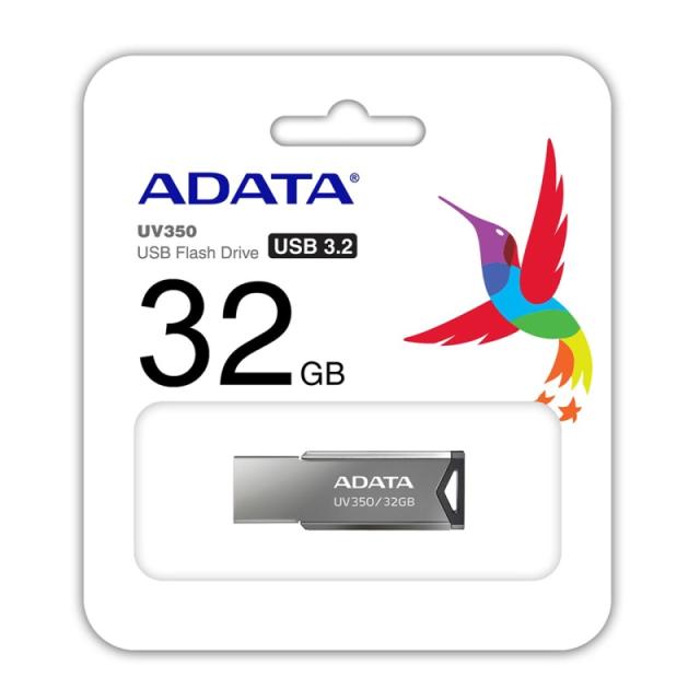 USB памет Adata 32GB UV350 USB 3.2, Сребриста