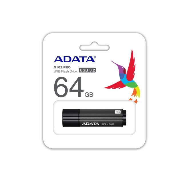 USB памет Adata 64GB S102P USB 3.2, Титаниево сива