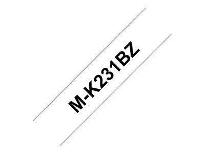 Лента Brother MK231BZ black on white none laminate, 12mm/8m