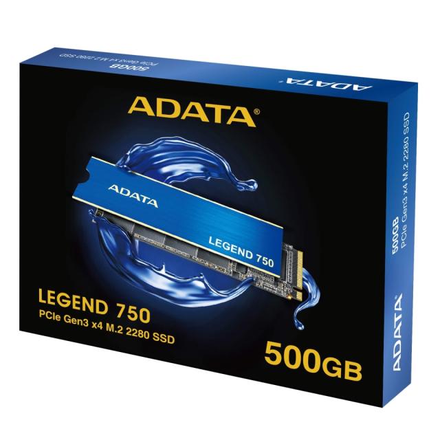 Твърд диск Adata 500GB , LEGEND 750, PCIe Gen3 X4, M.2 2280- Solid State Drive