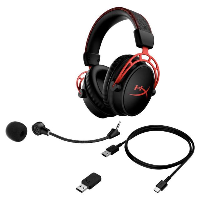 Геймърски слушалки HyperX Cloud Alpha Wireless, Черен/Червен