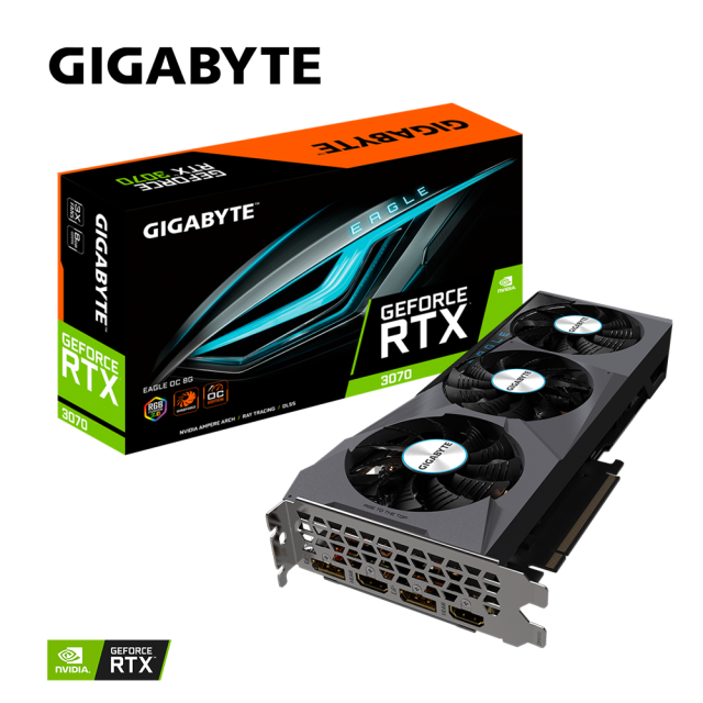 Видео карта GIGABYTE GeForce RTX 3070 EAGLE OC 8GB GDDR6