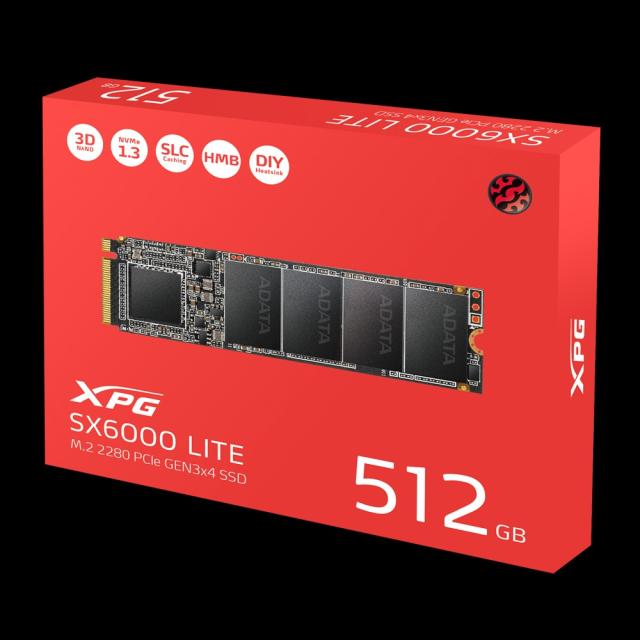 Твърд диск Adata 512GB , SX6000NP Lite, PCIe Gen3 X4, M.2 2280- Solid State Drive