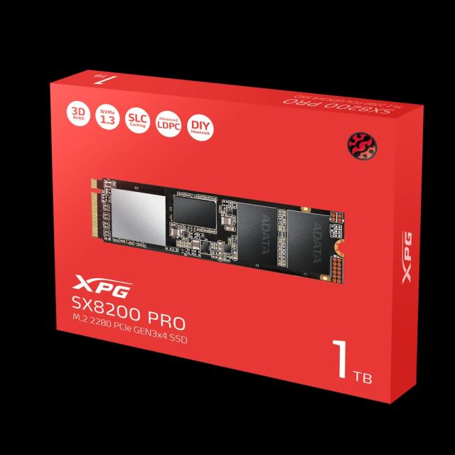 Твърд диск Adata 1TB , SX8200PNP, PCIe Gen3 X4, M.2 2280- Solid State Drive