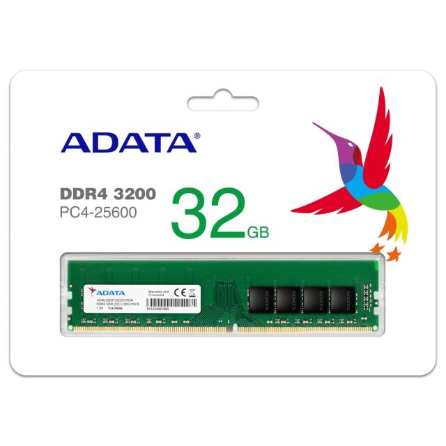 Памет Adata 32GB Desktop Memory - DDR4 U-DIMM 3200 MHz , 1.2V