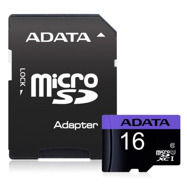 Карта памет Adata 16GB MicroSDHC UHS-I CLASS 10, с адаптер