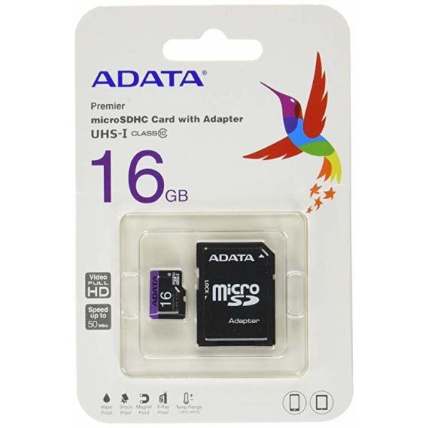 Карта памет Adata 16GB MicroSDHC UHS-I CLASS 10, с адаптер