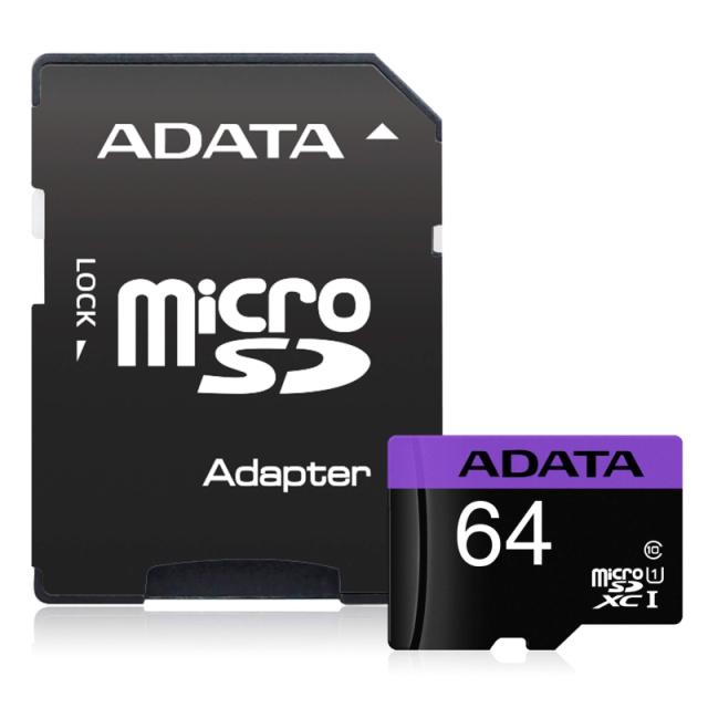 Карта памет Adata 64GB MicroSDXC UHS-I CLASS 10 с адптер