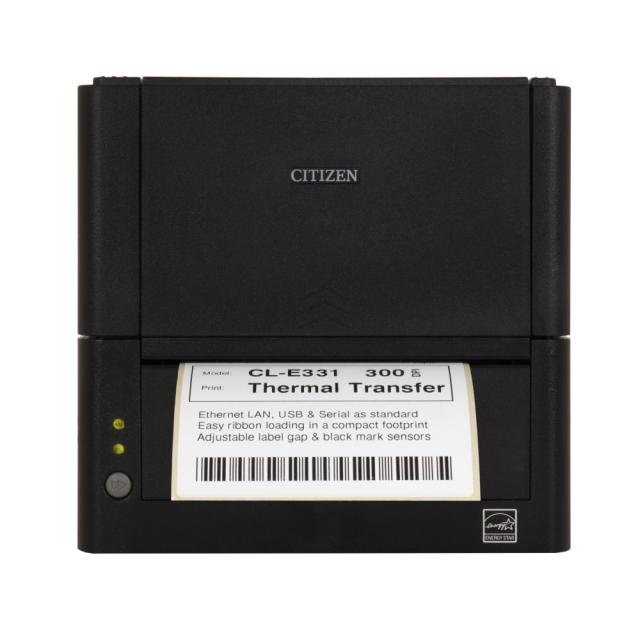 Етикетен принтер Citizen CL-E331 Printer; BC Cutter, LAN, USB, Serial, Black, EN Plug