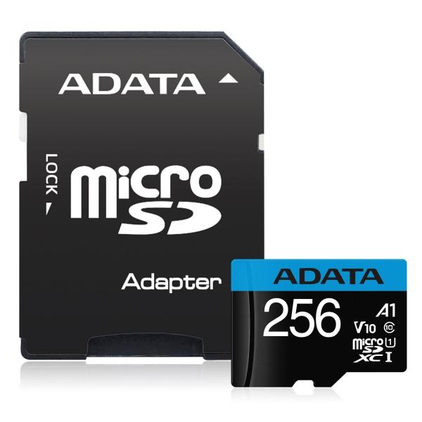 Карта памет Adata 256GB MicroSDXC UHS-I CLASS10 A1, с адаптер