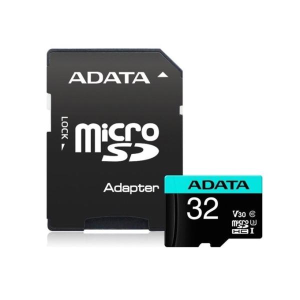 Карта памет Adata 32GB MicroSDHC UHS-I U3 V30S A2, с адаптер