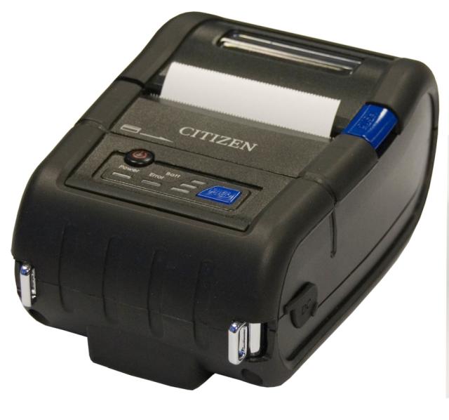 Мобилен етикетен принтер Citizen Label Mobile printer CMP-20II Direct thermal Print Speed 80mm/s, Print Width 48mm/ Media Width 58mm/Roll Size 48mm, Resol.203dpi/Print Sizes 2"/Interf.RS-232 /mini DIN/USB mini B/Bluetooth(iOS+And)/Battery Li-Ion/7.4 