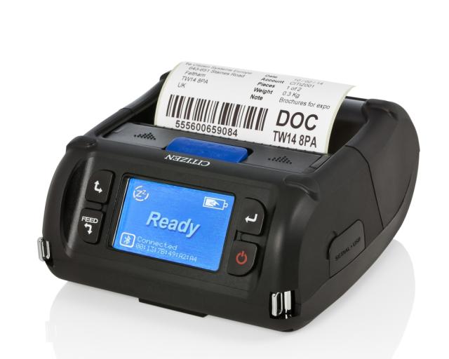 Мобилен етикетен принтер Citizen CMP-40L Printer, Bluetooth (iOS+And), USB, Serial, CPCL/ESC
