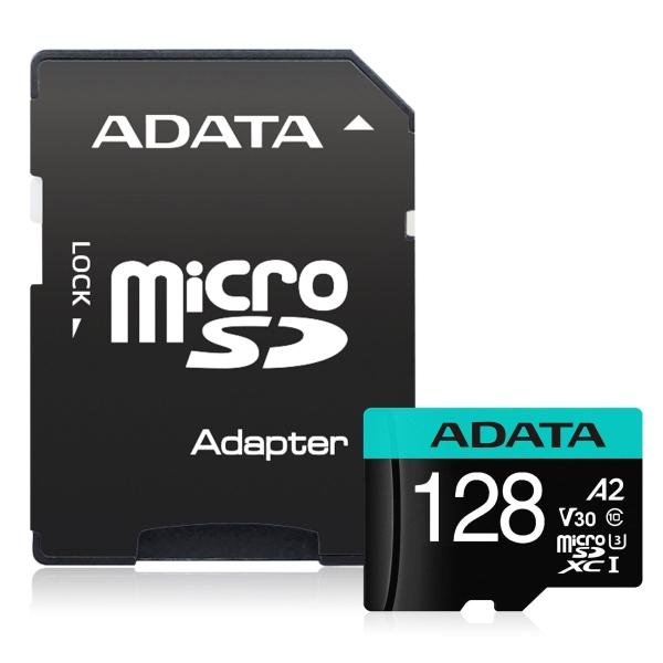 Карта памет Adata 128GB MicroSDXC UHS-I U3 V30S A2, с адаптер