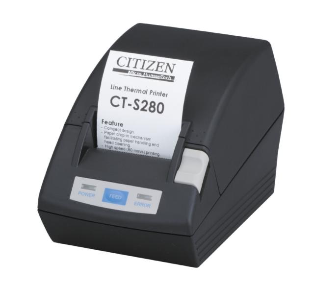 POS принтер Citizen CT-S280 Printer; Parallel, Black, inc PSU