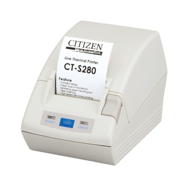 POS принтер Citizen CT-S280 Printer; Serial, White, inc PSU