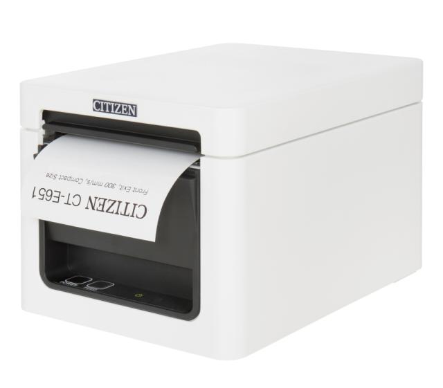 POS принтер Citizen CT-E651 Printer; USB, Pure White