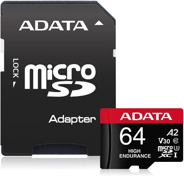 Карта памет Adata 64GB MicroSDXC UHS-I U3 V30S (R100MB/s) HIGH, с адаптер