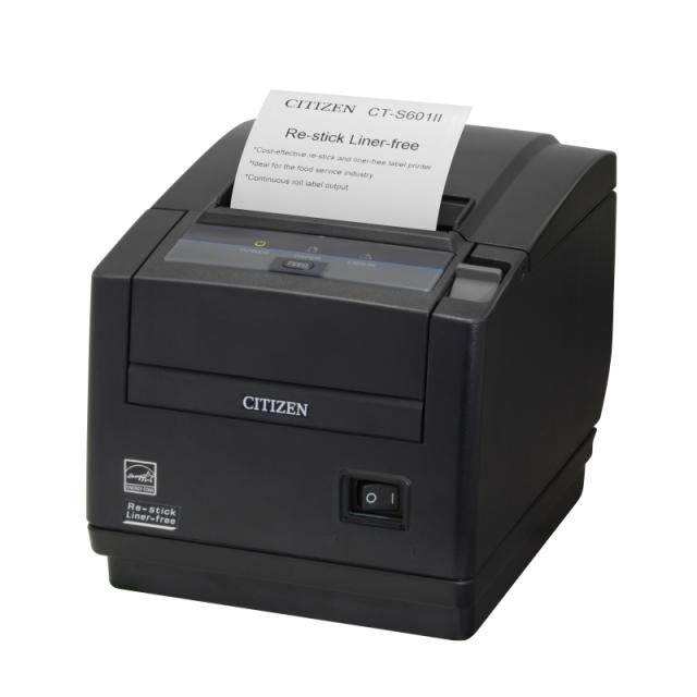 POS принтер Citizen CT-S601IIR Printer, Restick/Liner-free, No interface, Black