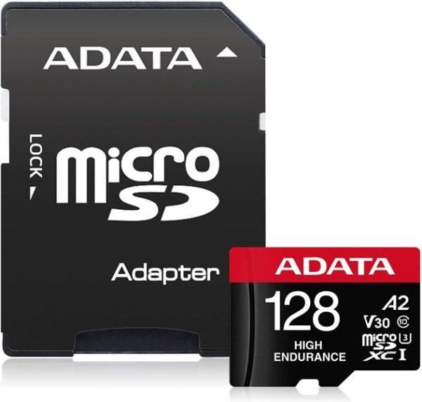Карта памет Adata 128GB MicroSDXC UHS-I U3 V30S (R100MB/s) HIGH, с адаптер