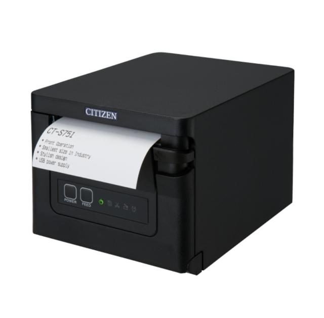 POS принтер Citizen CT-S751 Lightning + Host USB, USB, Black case
