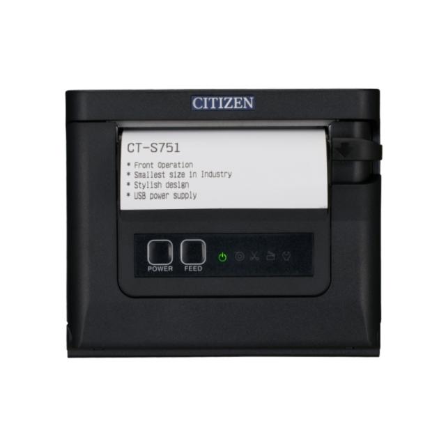 POS принтер Citizen CT-S751 Lightning + Host USB, USB, Black case