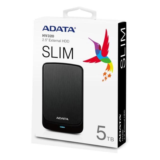 Твърд диск Adata 5TB , HV320 , USB 3.2 Gen 1, 2.5" - External Hard Drive Black