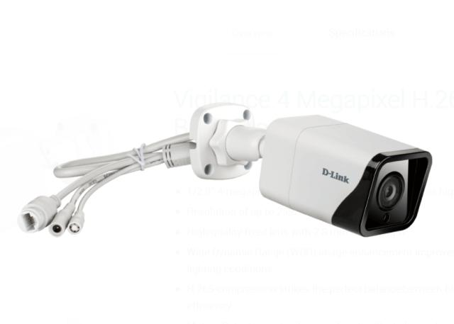 Камера D-Link 8-Megapixel H.265 Outdoor Bullet Camera