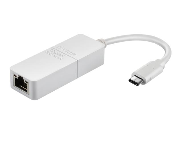 Адаптер D-Link DUB-E130 USB-C to RJ-45 10/100/1000, бял