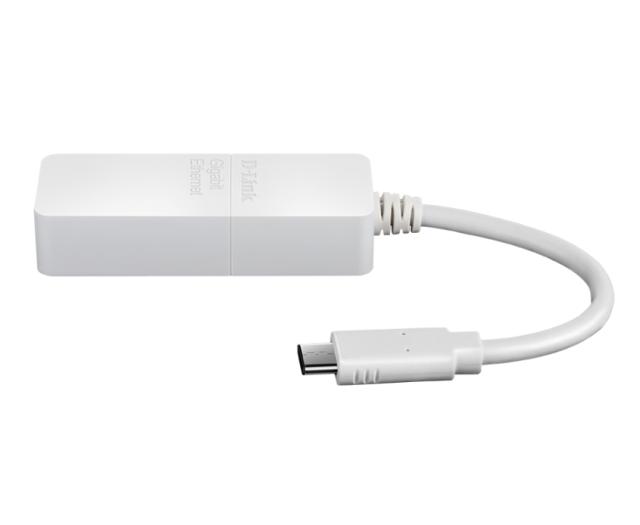 Адаптер D-Link DUB-E130 USB-C to RJ-45 10/100/1000, бял