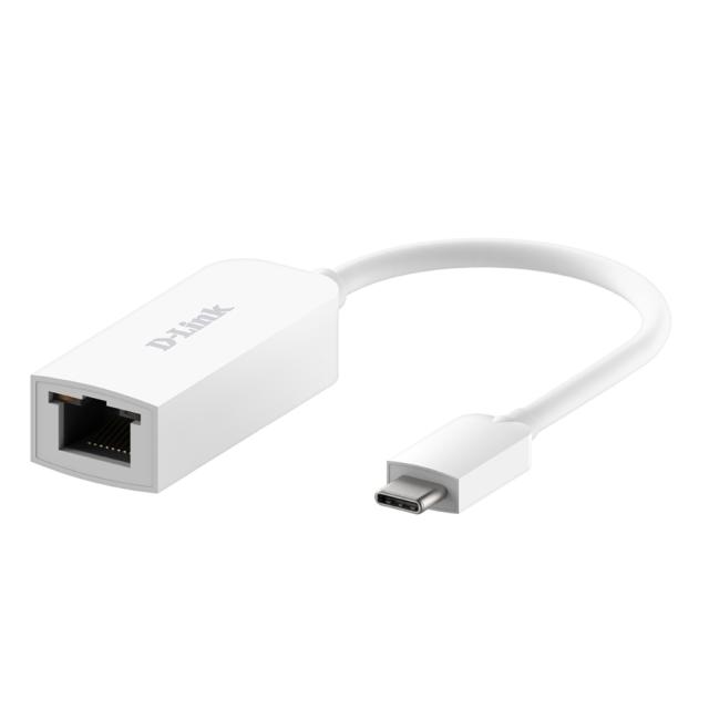 Адаптер D-Link DUB-E250, от USB-C(м) към 10/100/1000/2500 RJ-45(ж), бял