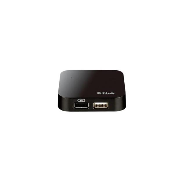 USB хъб D-Link DUB-H4, 4 x USB 2.0, Черен