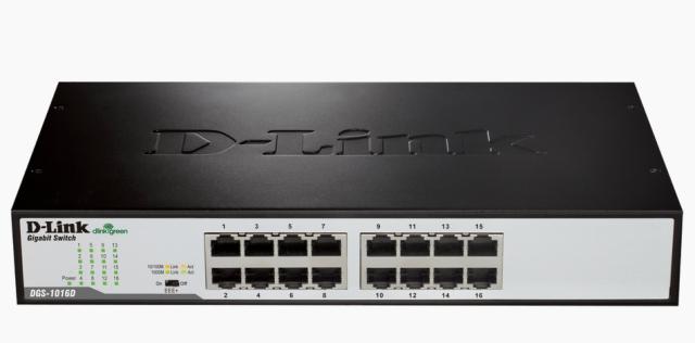 Суич D-Link 16-Port 10/100/1000Mbps Copper Gigabit Ethernet Switch, rack mountable