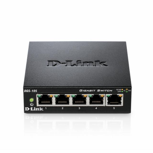 Суич D-Link 5-port 10/100/1000 Gigabit Metal Housing Desktop Switch