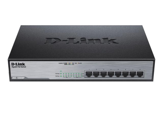 Комутатор D-Link 8-Port Desktop Gigabit PoE+ Switch