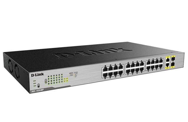 Комутатор D-Link 24-Port Desktop Gigabit PoE + 2GE Combo Switch