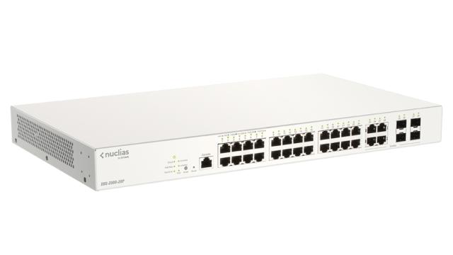 Комутатор D-Link 28-Port Gigabit PoE+ Nuclias Smart Managed Switch including 4x 1G Combo Ports, 193 W (With 1 Year License)