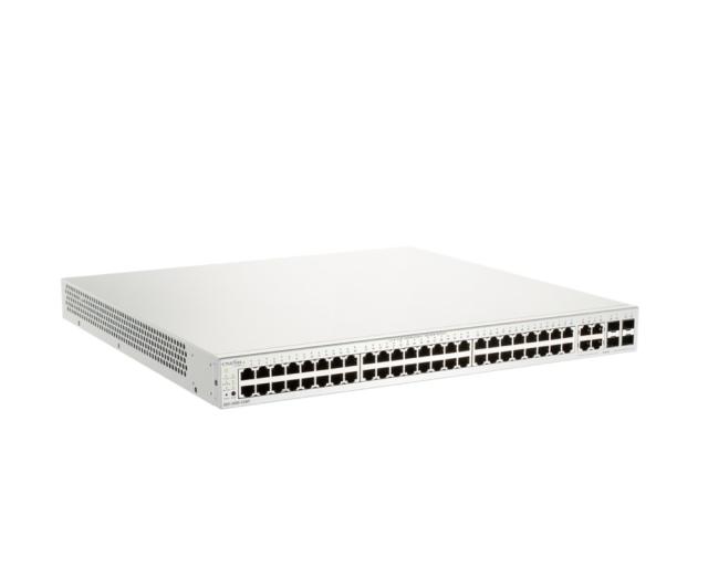 Комутатор D-Link 52-Port Gigabit PoE+ Nuclias Smart Managed Switch including 4x 1G Combo Ports, 370W (With 1 Year License)