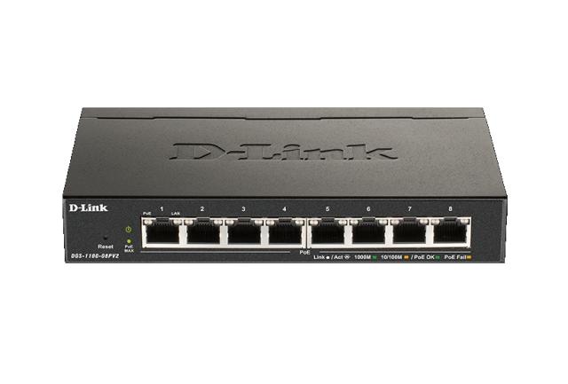 Комутатор D-Link 8-Port PoE Gigabit Smart Switch