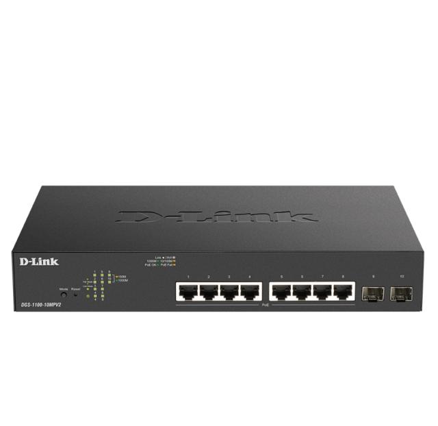 Комутатор D-Link 10-Port PoE+ Gigabit Smart Managed Switch