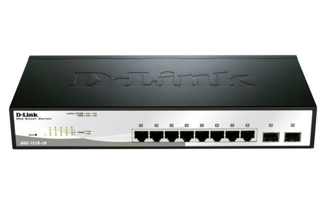 Комутатор D-Link 10-Port Gigabit Smart Switch with 2 SFP ports