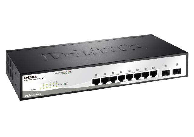 Комутатор D-Link 10-Port Gigabit Smart Switch with 2 SFP ports