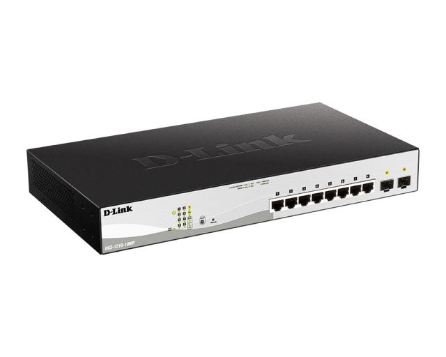 Комутатор D-Link 10-Port Gigabit PoE+ Smart Switch inc. 2 SFP Ports POE budget 130W