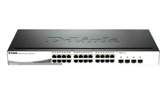 Суич D-Link 24-port 10/100/1000 Gigabit Smart Switch + 4 SFP