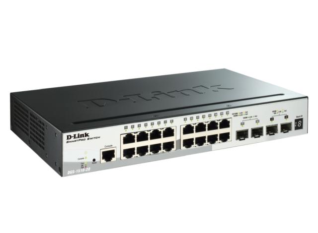 Комутатор D-Link 20-Port Gigabit Stackable SmartPro Switch including 2 SFP ports and 2 x 10G SFP+ ports