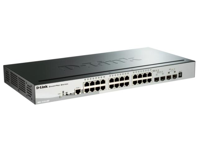 Комутатор D-Link 28-Port Gigabit Stackable SmartPro PoE Switch including 2 SFP ports and 2 x 10G SFP+ ports
