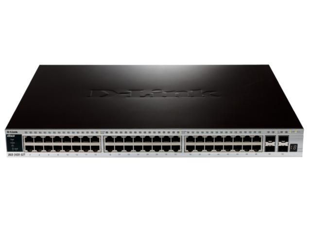 Комутатор D-Link xStack 48-port 10/100/1000 Layer 2+ Stackable Managed Gigabit Switch plus 4 10GE SFP+