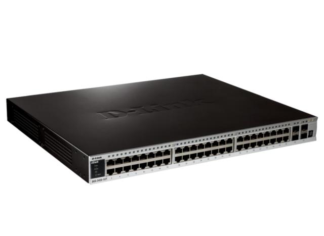 Комутатор D-Link xStack 48-port 10/100/1000 Layer 2+ Stackable Managed Gigabit Switch plus 4 10GE SFP+