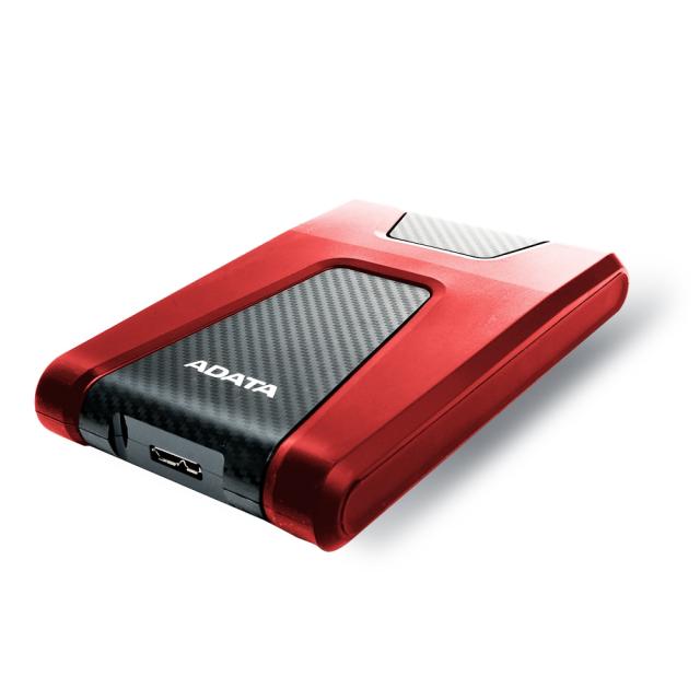 Твърд диск Adata 1TB , HD650 , USB 3.2 Gen 1, 2.5" Durable Lite - External Hard Drive Red